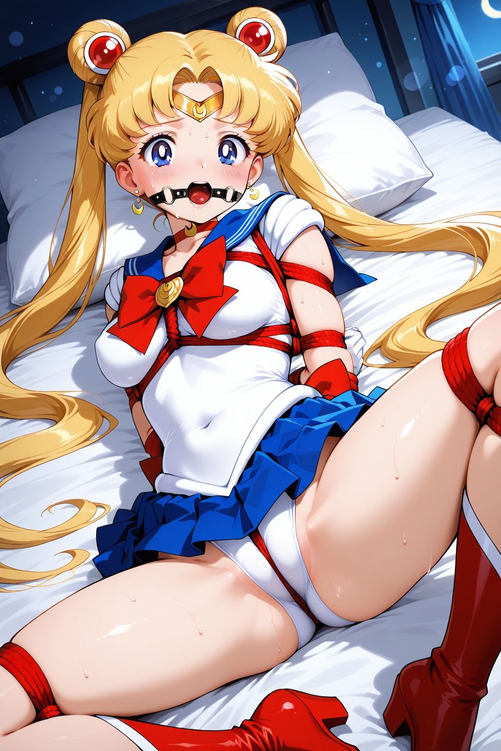 夢見る乙女の調教コレクション4〜美少女戦士〇ーラームーン風1・月野〇さぎ風・緊縛編 - サンプル画像 7