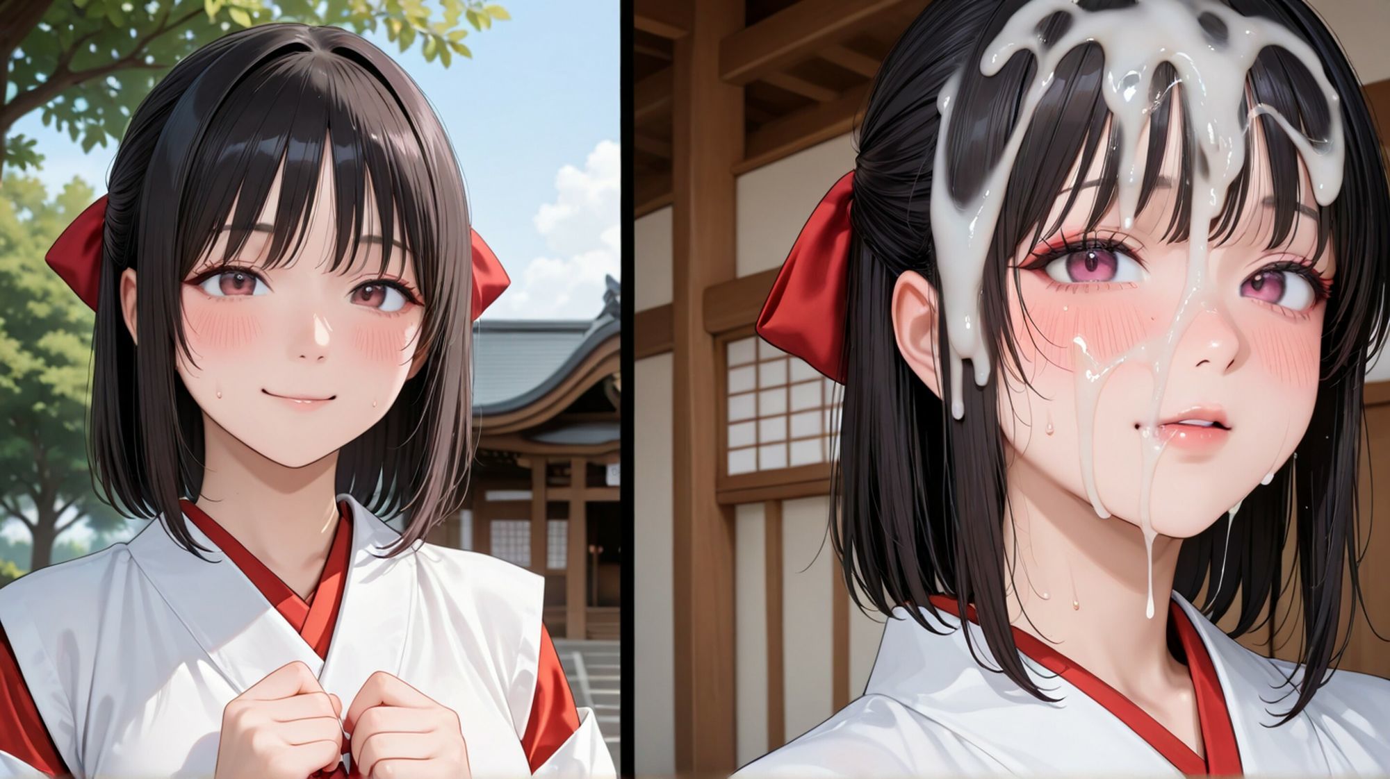 ぶっかけ巫女 - サンプル画像 5
