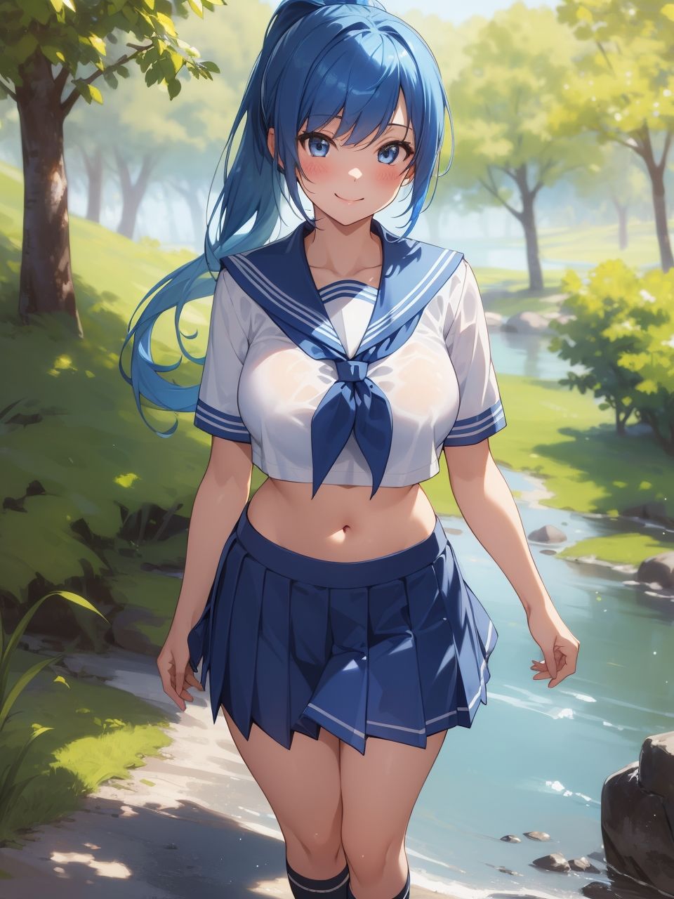セーラー服が似合う美少女〜AIイラスト集〜 - サンプル画像 1