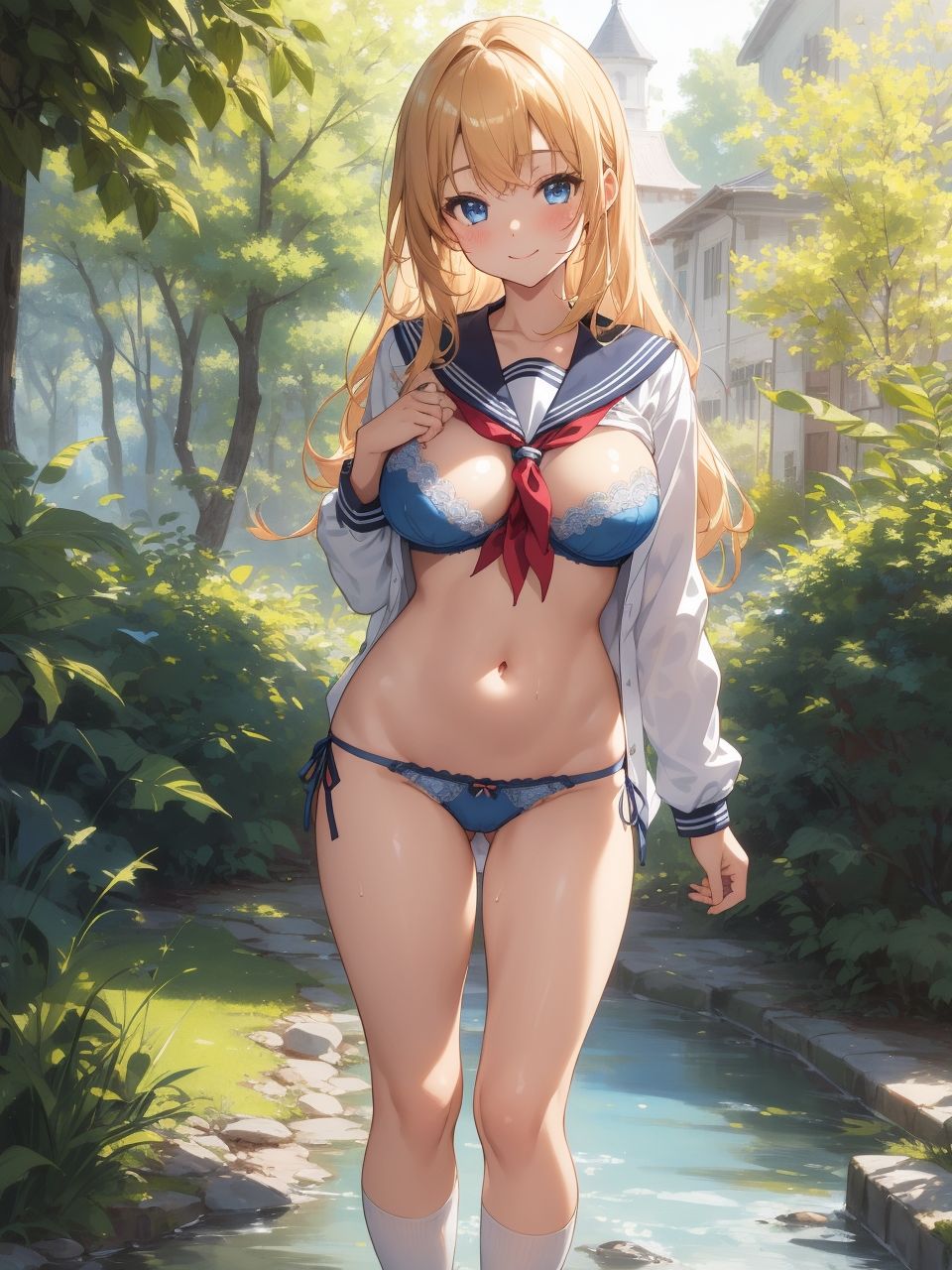 セーラー服が似合う美少女〜AIイラスト集〜 - サンプル画像 2