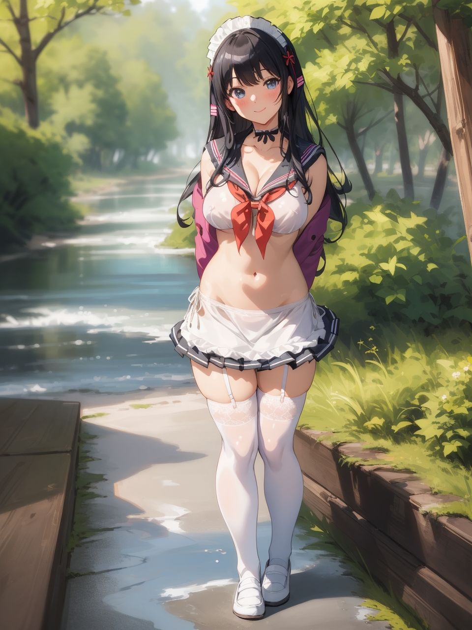 セーラー服が似合う美少女〜AIイラスト集〜 - サンプル画像 4