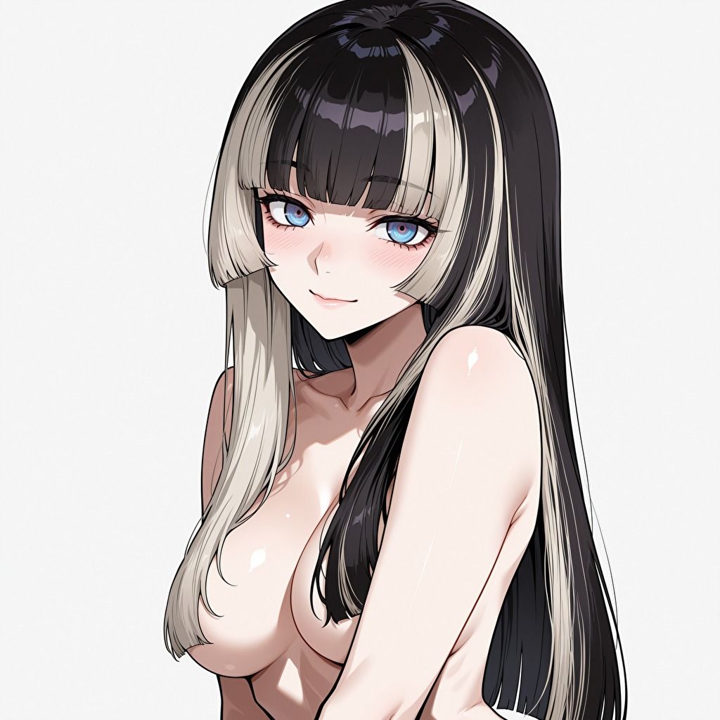 美乳派手髪ロング娘と絶頂生ハメSEX - サンプル画像 1