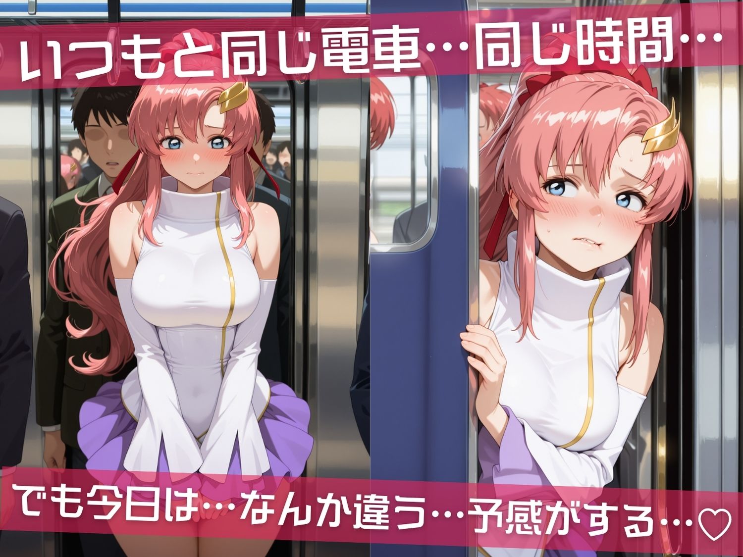 満員電車痴●地獄 ガ●ダムSEED〜 電車編 〜 - サンプル画像 1