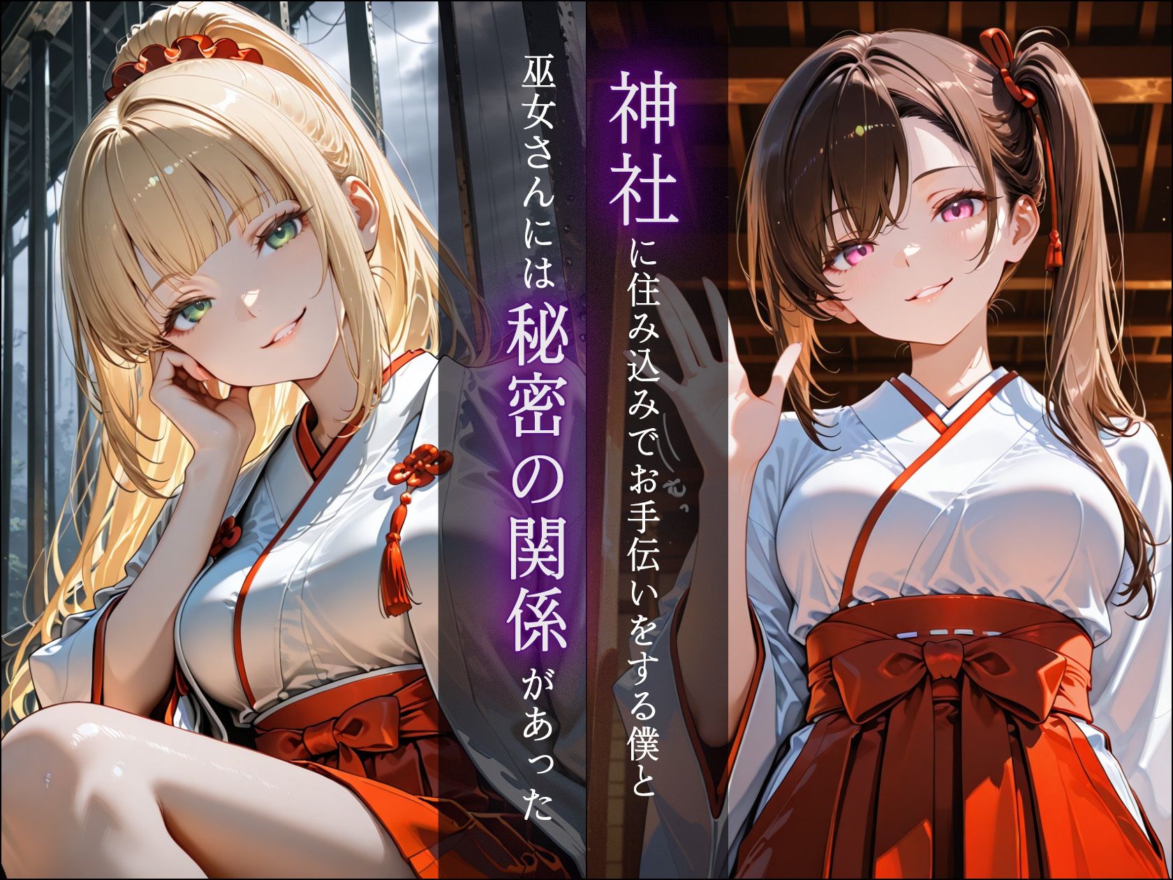 ドSな巫女様の下僕になって搾精されまくる話 - サンプル画像 1