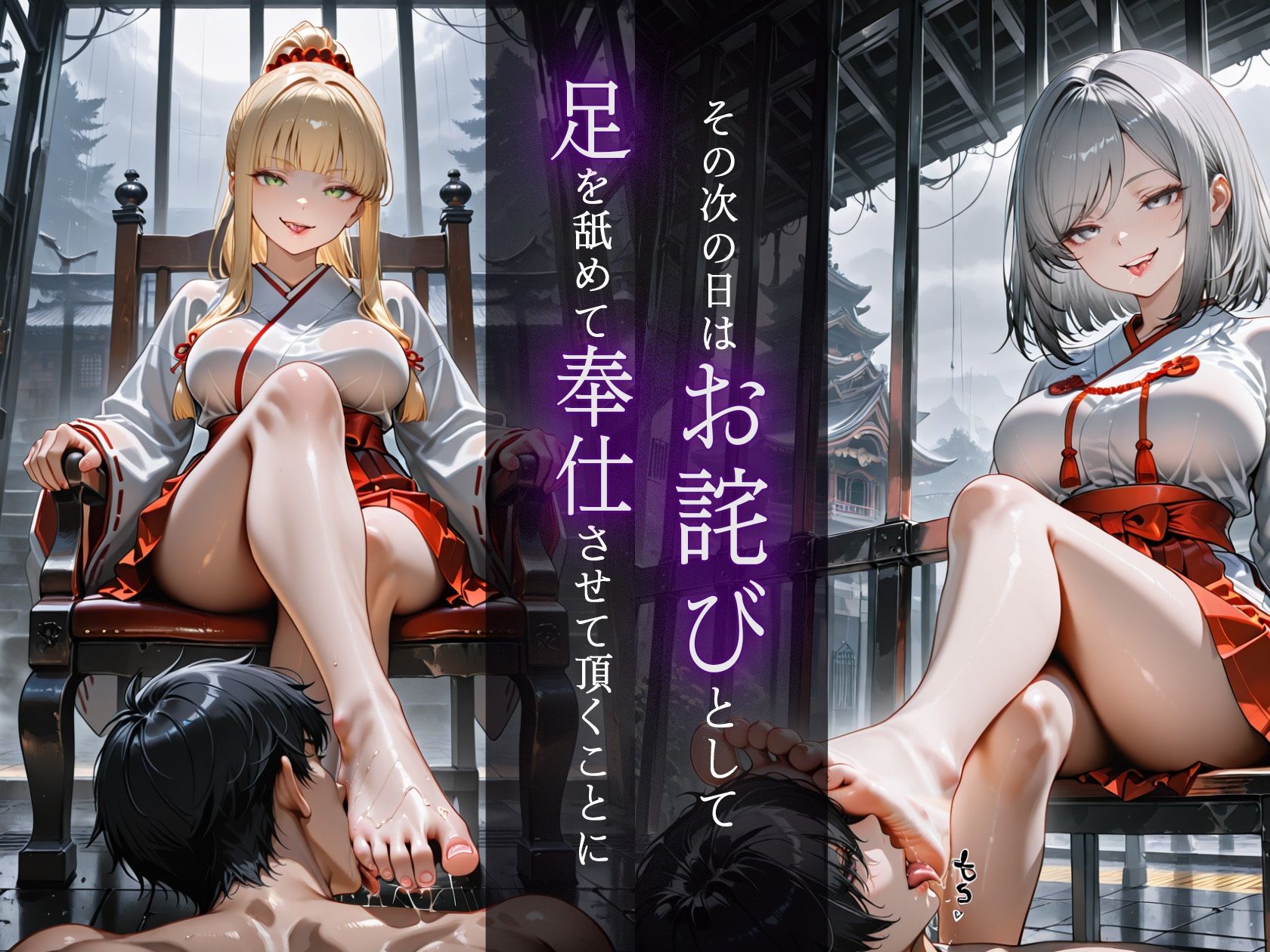 ドSな巫女様の下僕になって搾精されまくる話 - サンプル画像 6