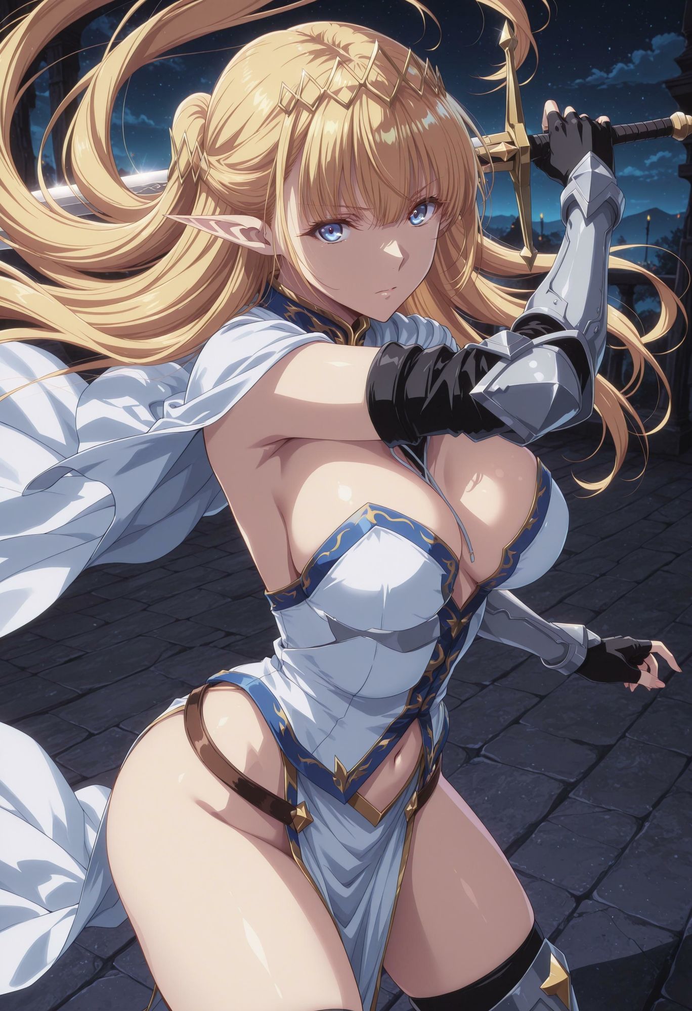 囚われたエルフ騎士 - サンプル画像 1