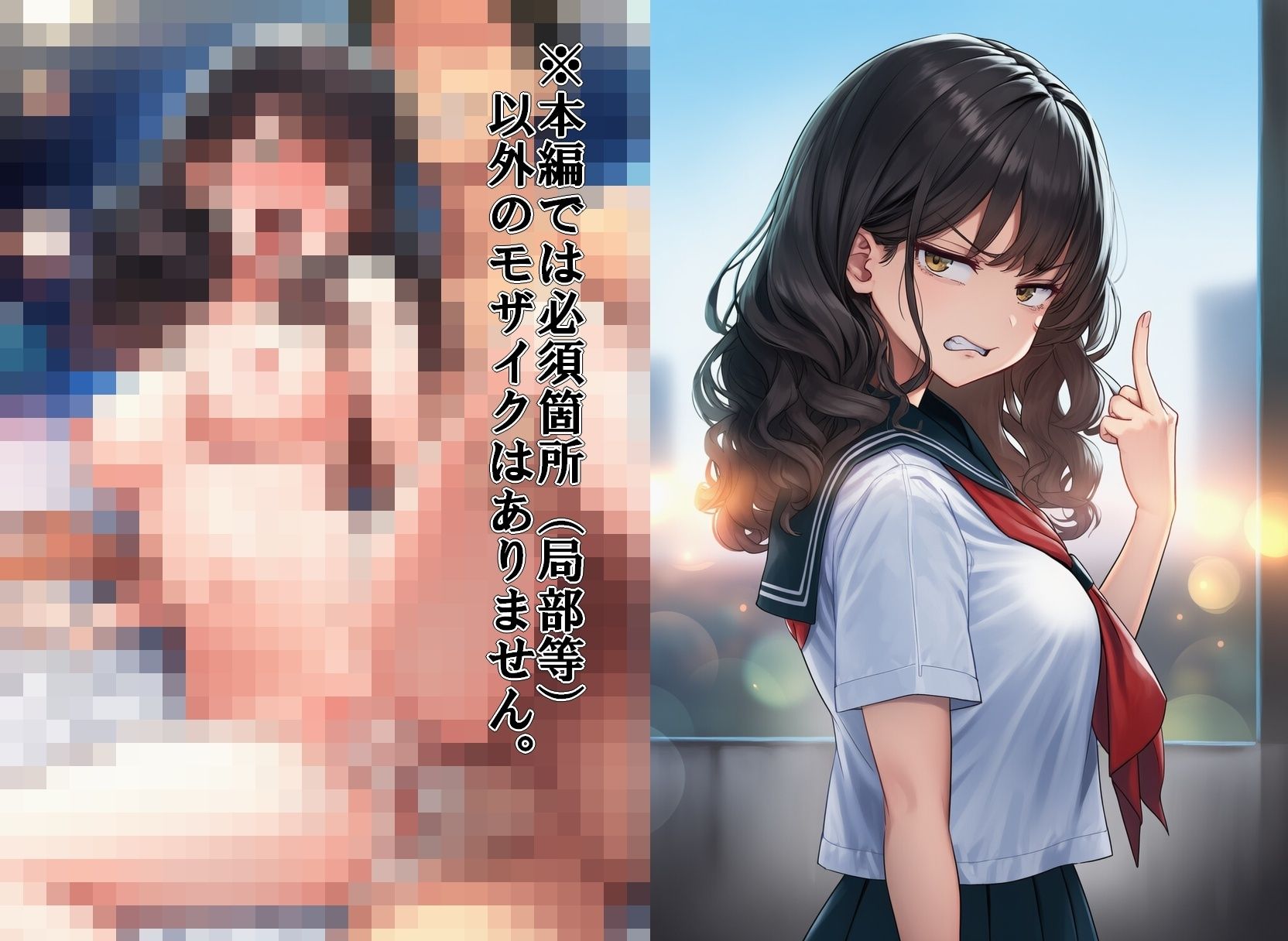 【即堕ち2コマ】嫌悪感を隠そうともしない制服女子 - サンプル画像 3