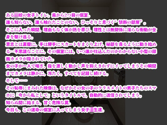 トイレでイッた私〜真面目JKの秘密のオナニー動画がクラスメイトにばれて輪●堕ち〜 - サンプル画像 10