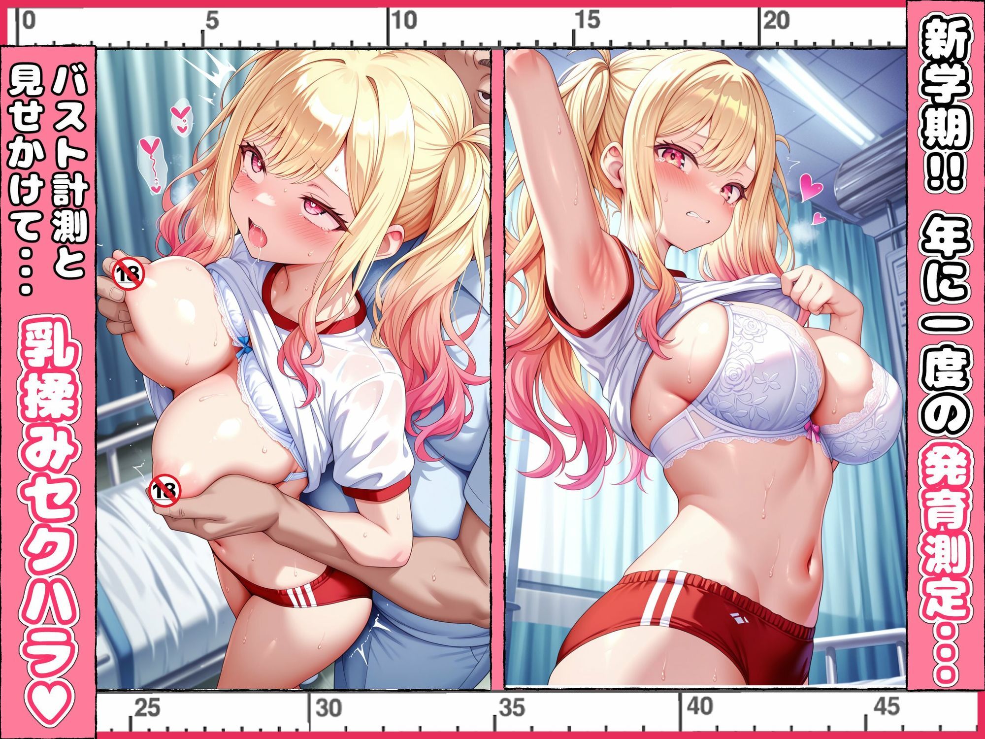 孕ませセクハラ発育測定 セカイ編 - サンプル画像 3