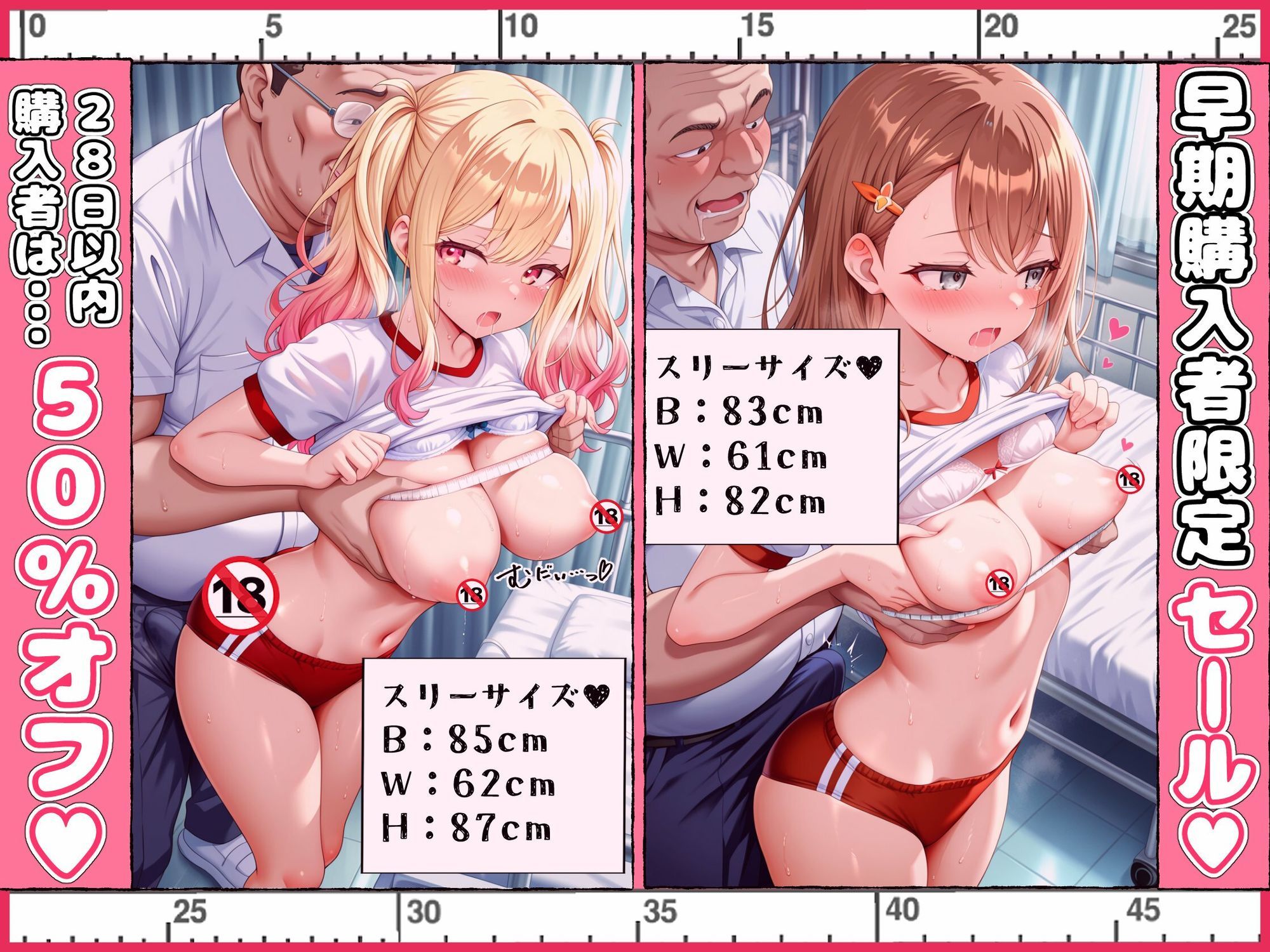 孕ませセクハラ発育測定 セカイ編 - サンプル画像 7