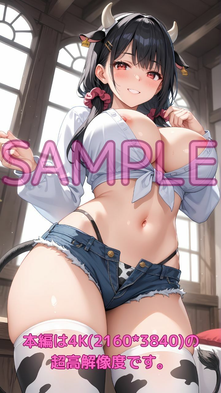 罰ゲームでどすけべビッチ爆乳JKにコスプレ徹底調教ハメまくってやった話〜牛コスで中出し体験！！孕ませミルク牧場〜 - サンプル画像 1