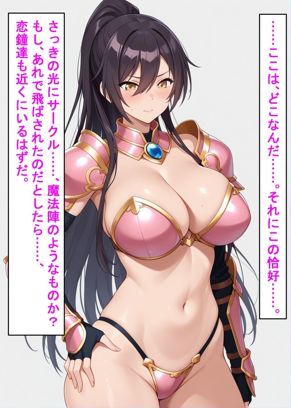 【敗北】ビキニアーマーのアイドル4人が異世界でヤられる話【白〇咲耶・田〇摩美々・月〇恋鐘・幽〇霧子】 - サンプル画像 8