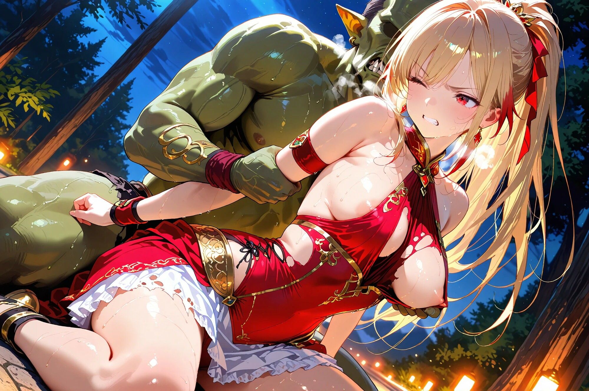 僕と契約した魔法少女がオークに凌●される  vol.6 ルミナス・ブレイズ編 - サンプル画像 4
