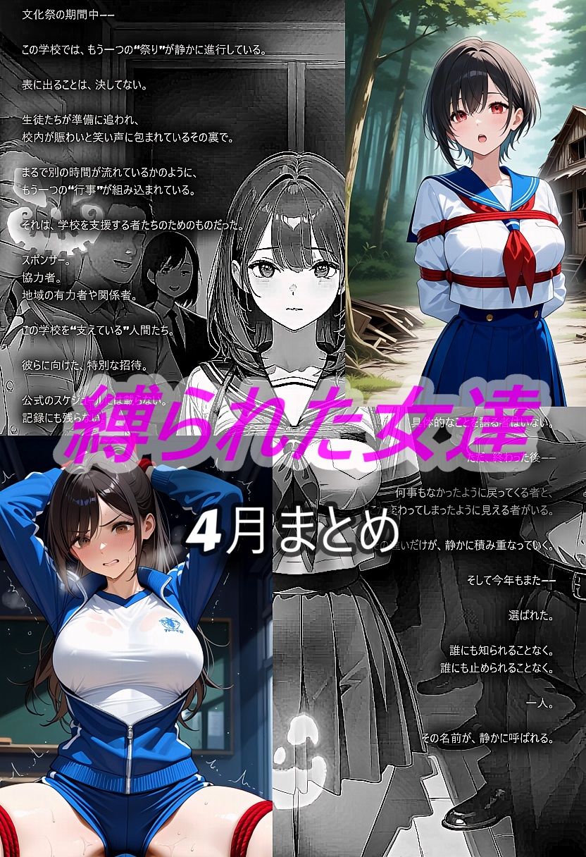 縛られた女達  4月 - サンプル画像 1