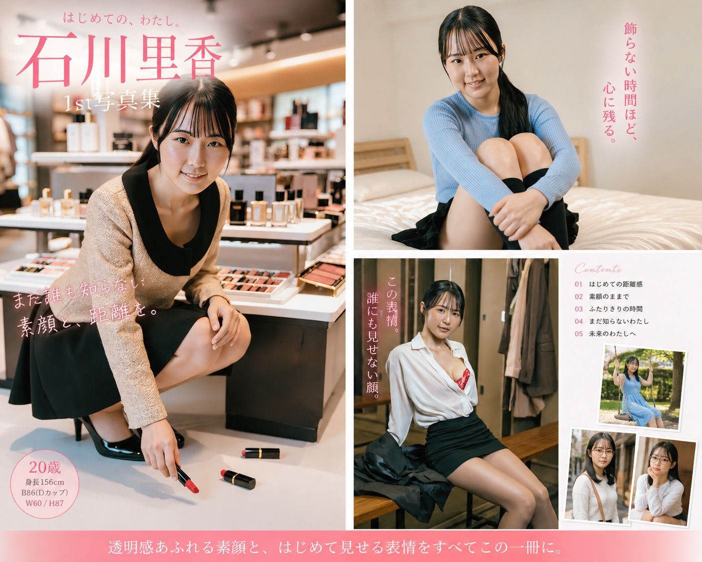 石川里香  1st写真集  はじめての、わたし - サンプル画像 2
