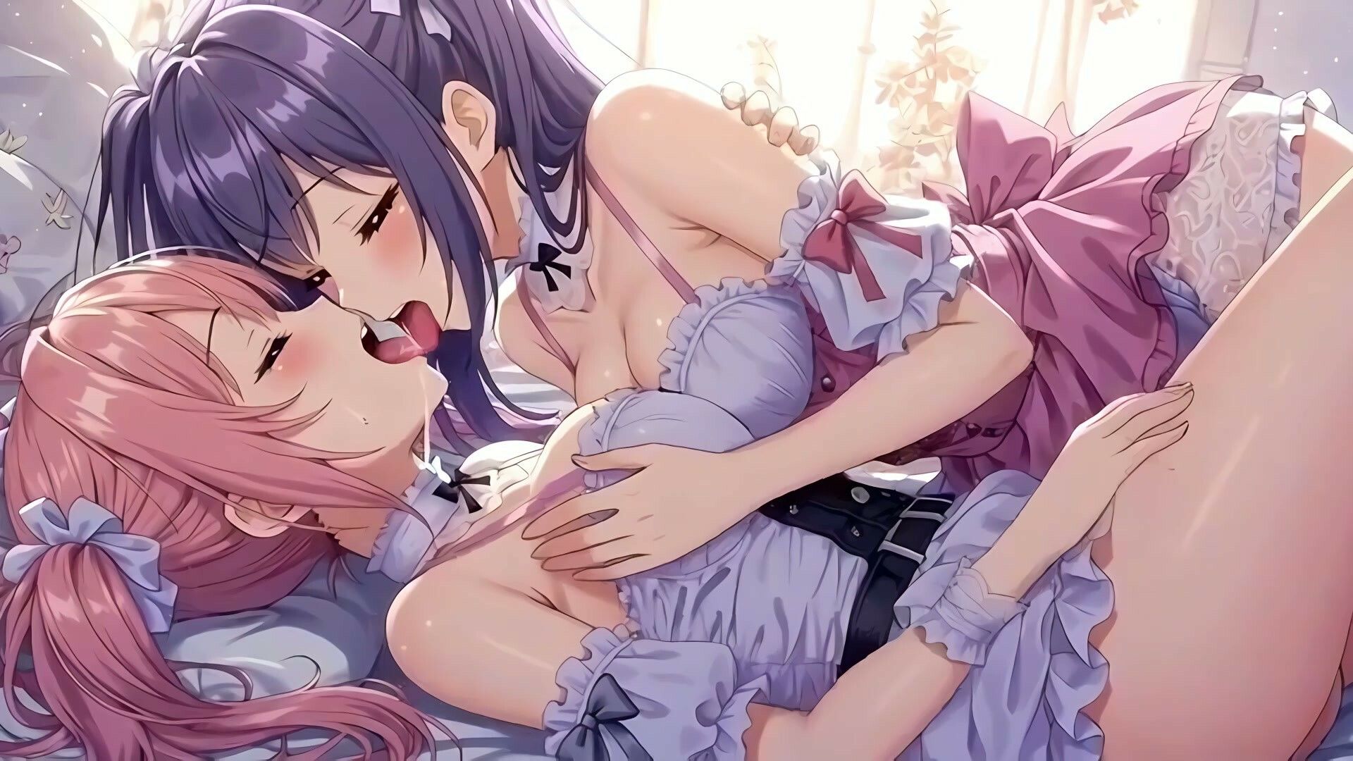 【34分フルボイス】ぺろちゅぱ百合キス大全集〜美少女レズえっち74連発〜【フルモーション】 - サンプル画像 4