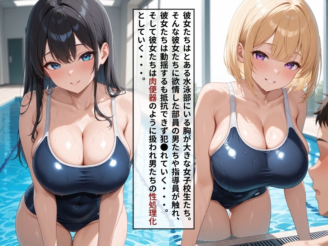 女子校生肉便器〜性処理化し快楽堕ち:水泳部編〜 - サンプル画像 1