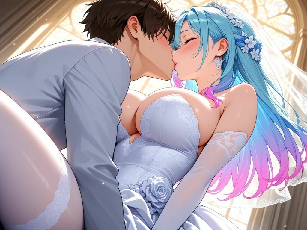ウェディングドレスの花嫁で、ひとぬきっ - サンプル画像 2