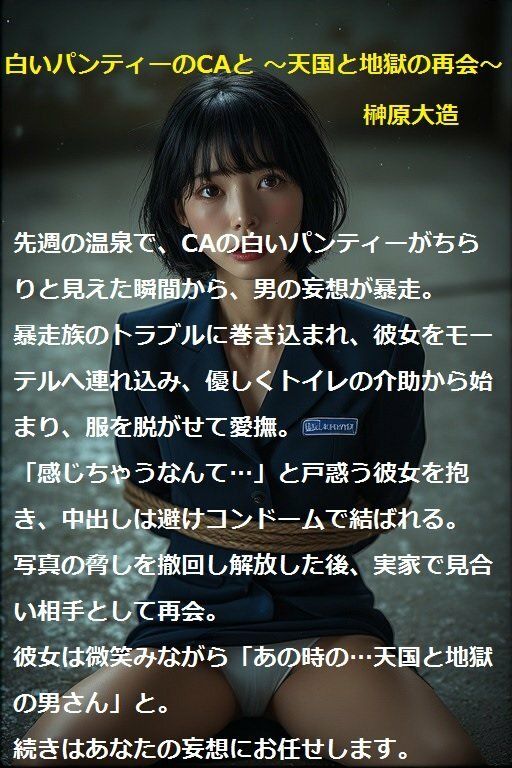 白いパンティーのCAと 〜天国と地獄の再会〜 - サンプル画像 1