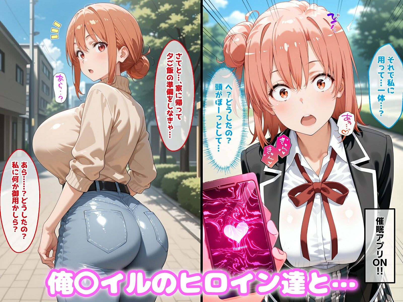 〇眠アプリで妊娠孕ませ  俺〇イルのヒロインたちと膣内射精えっちする話 - サンプル画像 1