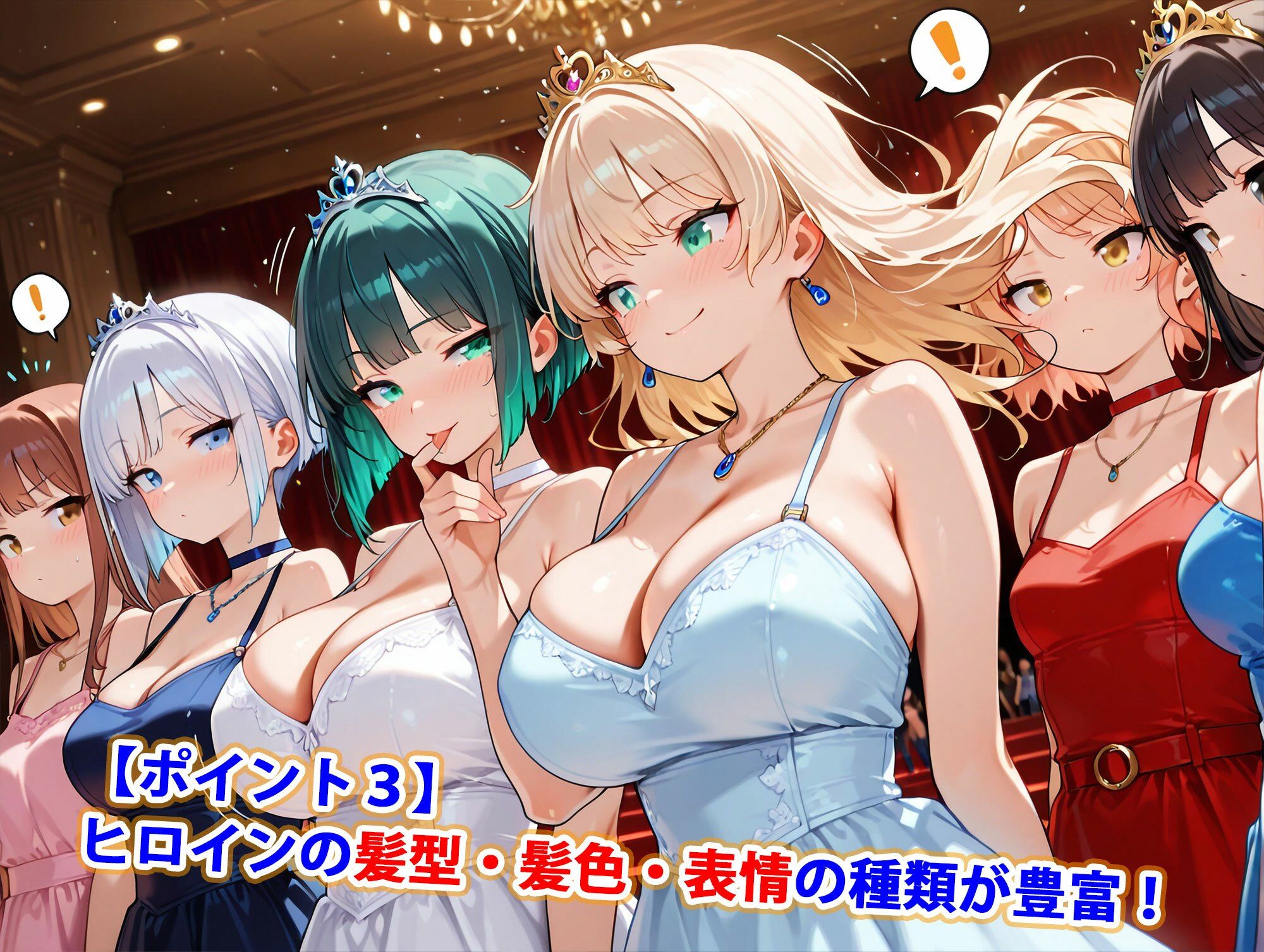 小国王女ダンスパーティ乱交お見合い〜精液まみれイラマチオハードセックス婚〜（妊娠要素あり） - サンプル画像 4