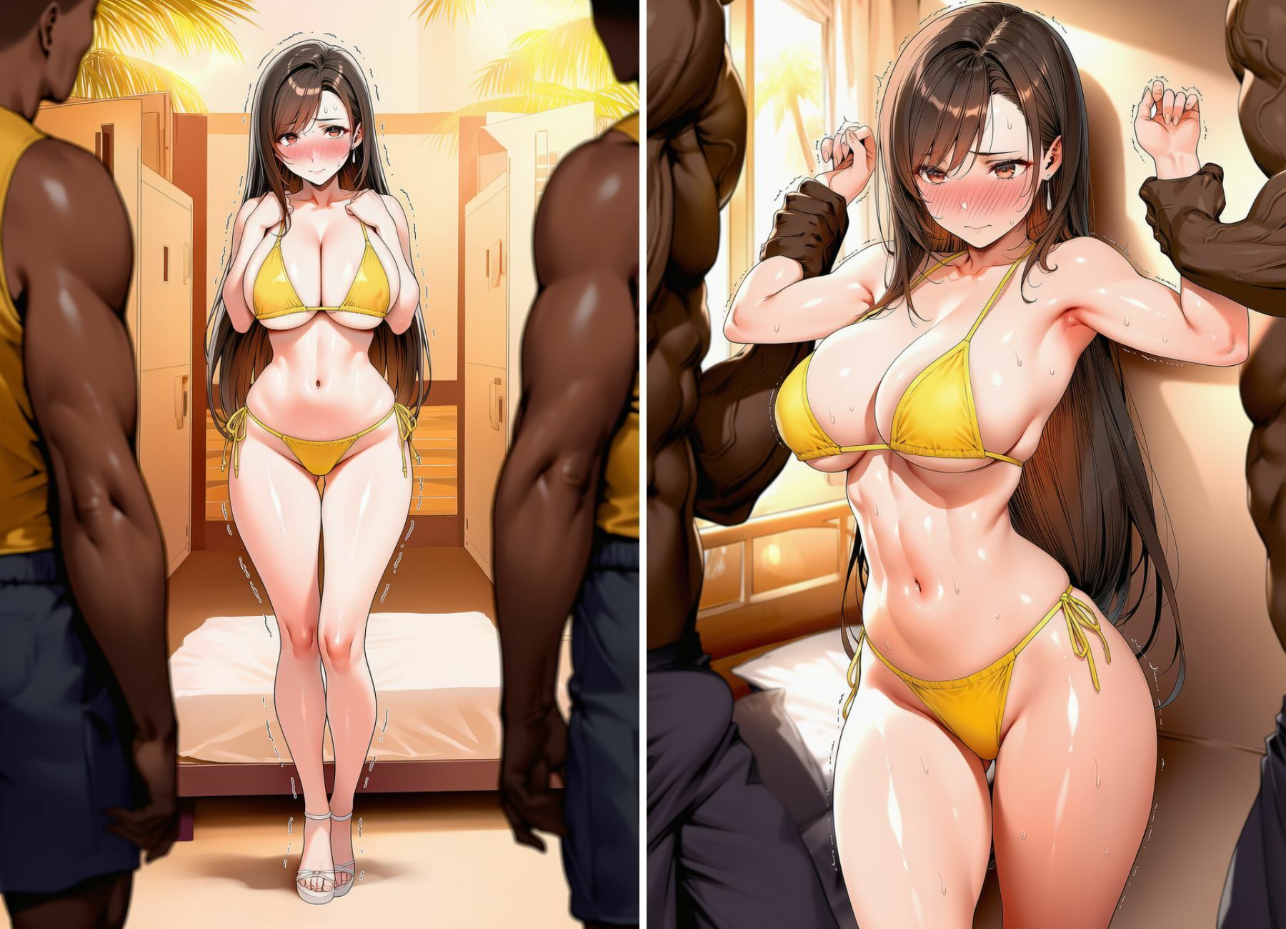 かくとう娘の陥落記〜水着編 潜入中に〇姦され堕ちた話〜 - サンプル画像 6