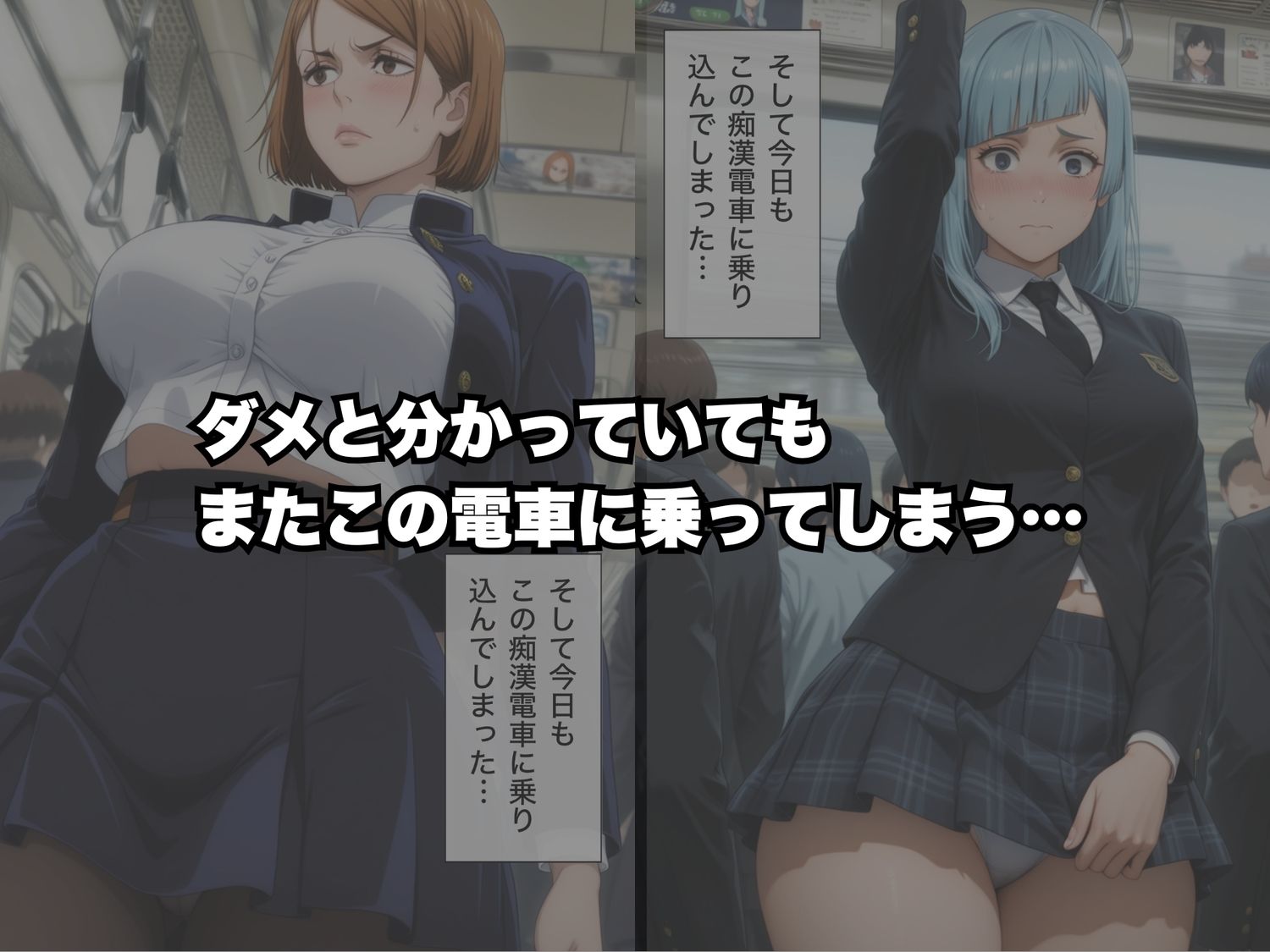 痴●電車で彼女たちの本当の妖美が露わにされる件〜呪●廻戦編〜 - サンプル画像 6
