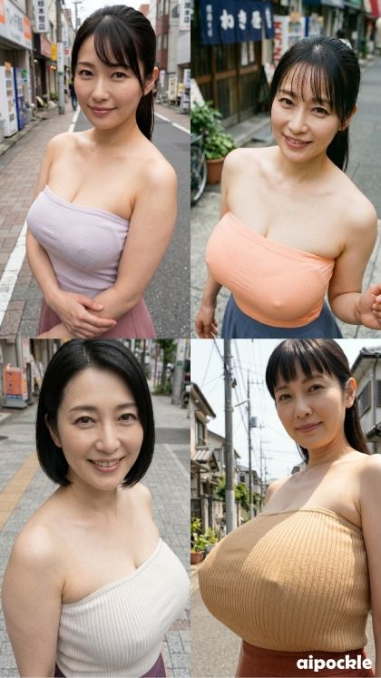 アラフォー熟女の爆乳、徹底的に揉みしだくっ！（路上チューブトップ編） - サンプル画像 3