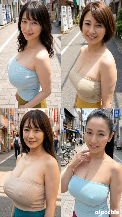 アラフォー熟女の爆乳、徹底的に揉みしだくっ！（路上チューブトップ編） - サンプル画像 4