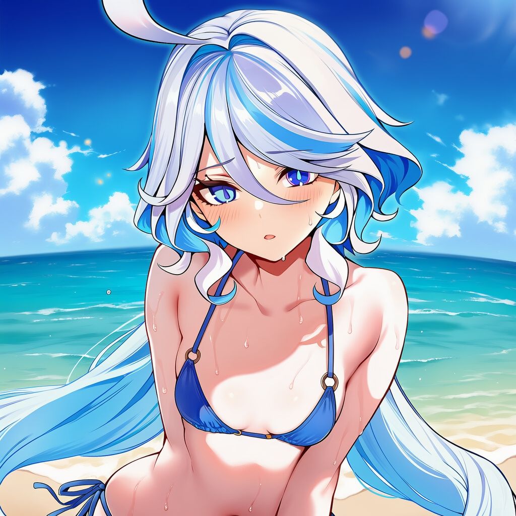 原◯ フ◯ーナ 水着グラビアイラスト集 - サンプル画像 2
