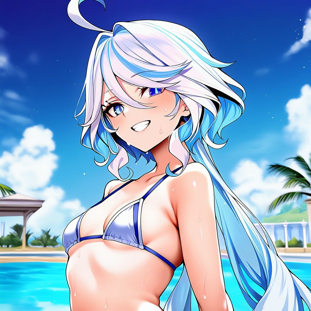 原◯ フ◯ーナ 水着グラビアイラスト集 - サンプル画像 4