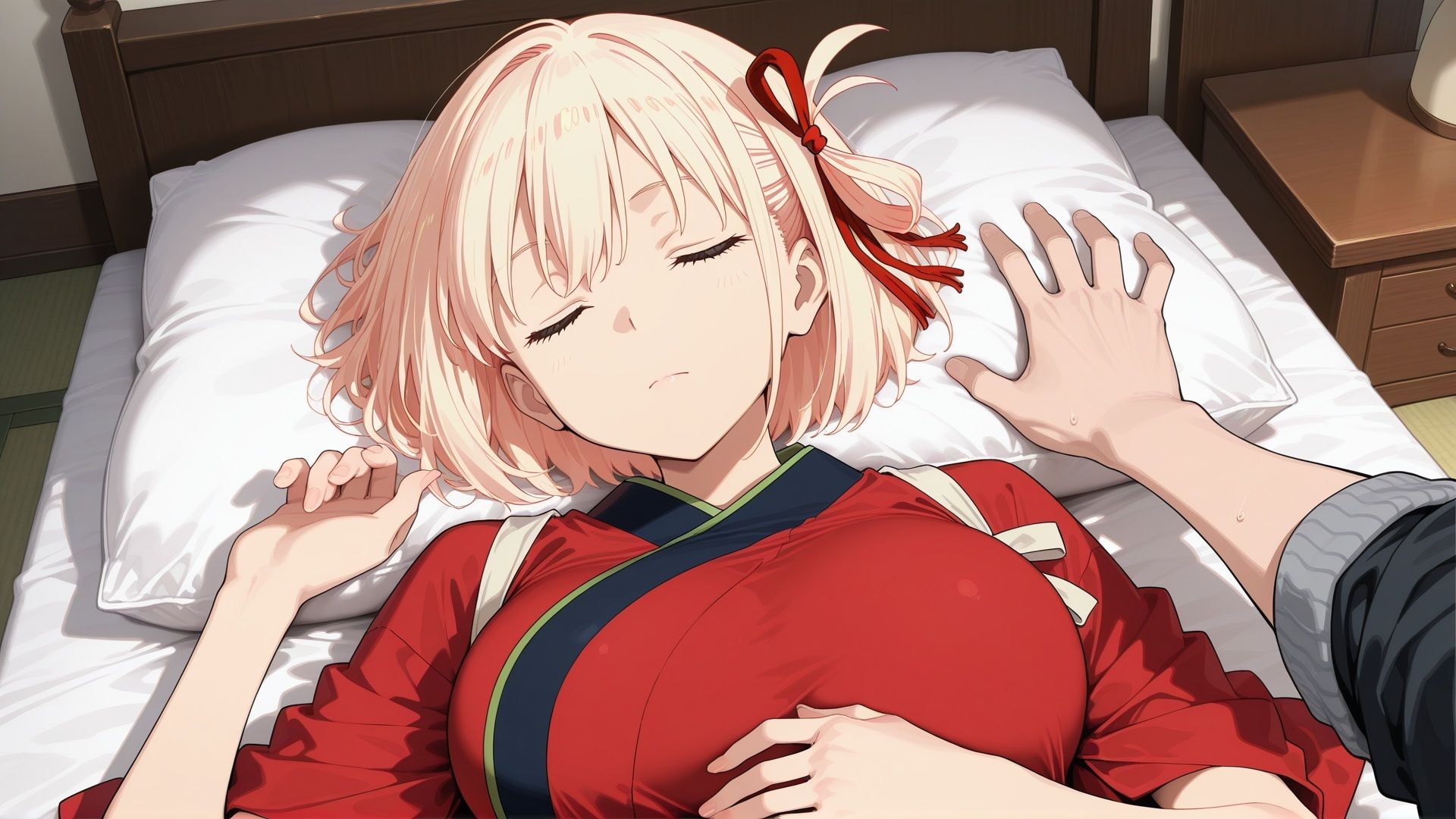 寝ている○○にぶっかけ ちさと編 - サンプル画像 4