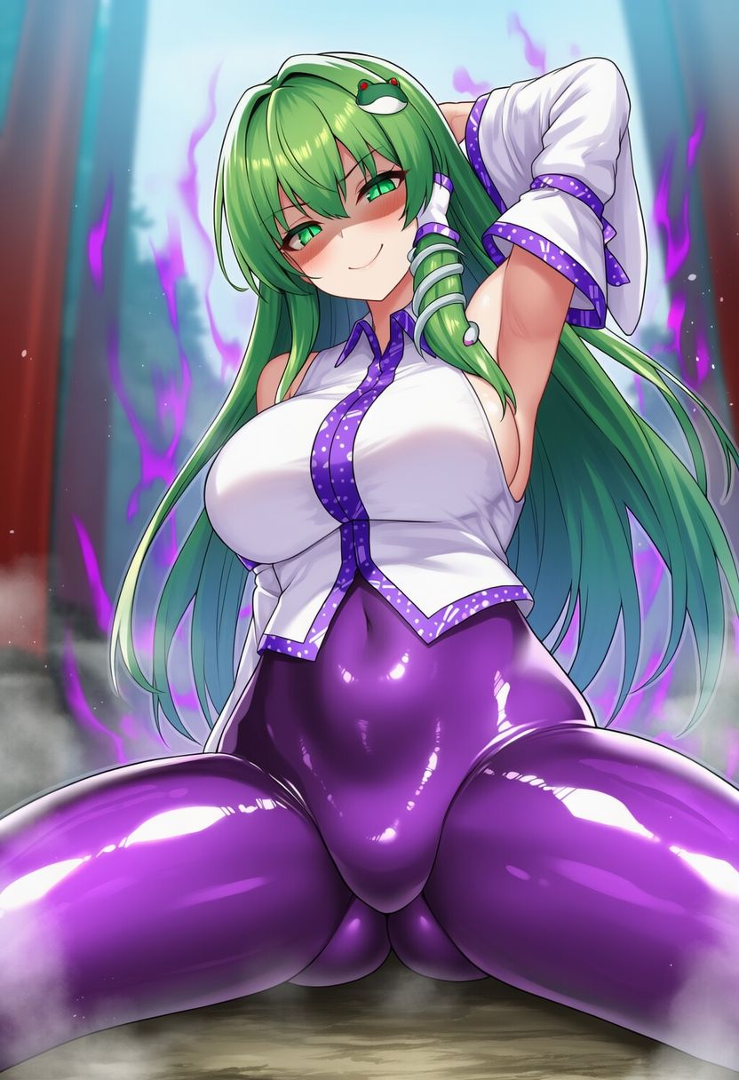 悪堕ち緑巫女 - サンプル画像 1