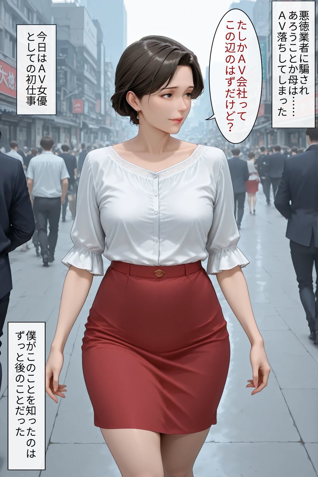 社長夫人の母がAV落ち？〜巨根黒人軍団の無限輪●〜 - サンプル画像 3