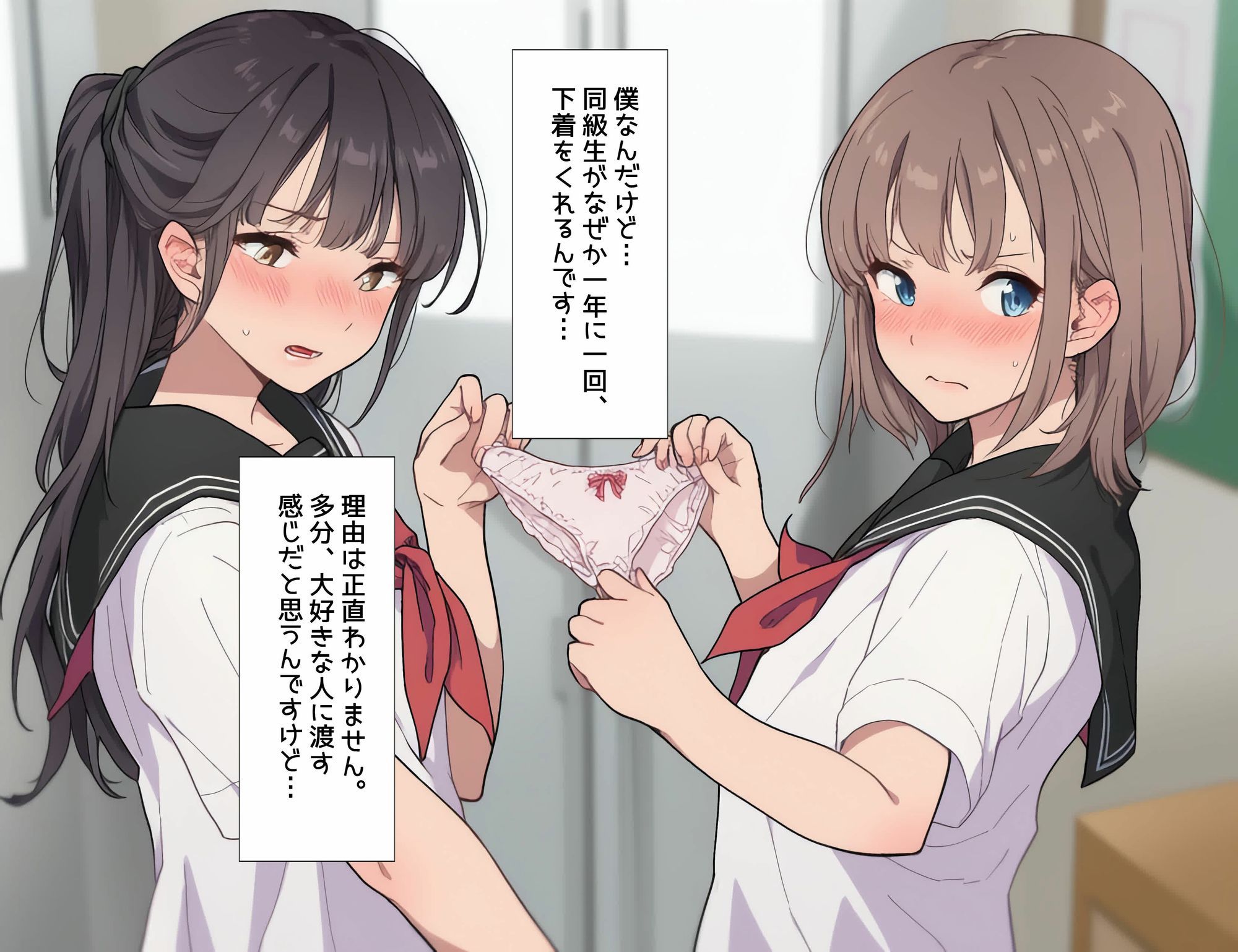 僕は同級生からなぜか下着をもらえる2 - サンプル画像 1