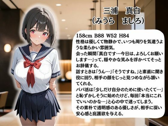 パパ活女子校生の秘密の性交記録No.6 ましろ - サンプル画像 1