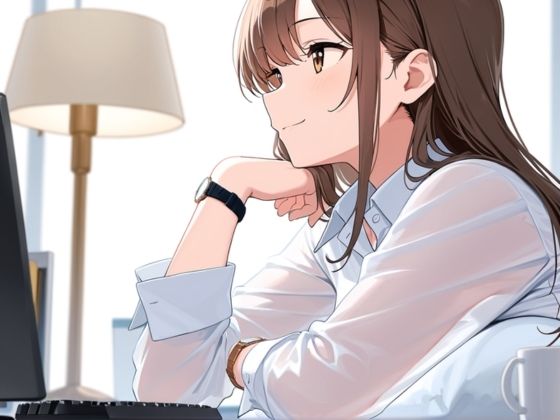 雨のせいでシャツが透けたOL姉さんが残業中に後輩を誘惑して名器洪水マンコで精液を搾り取る！！ - サンプル画像 1