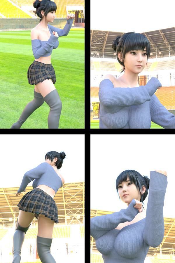 『理想の彼女を3DCGで作ります』から生まれたバーチャルアイドル「一ノ瀬廻里（いちのせめぐり）」の読者モデル風写真集:Model2026_01 - サンプル画像 1
