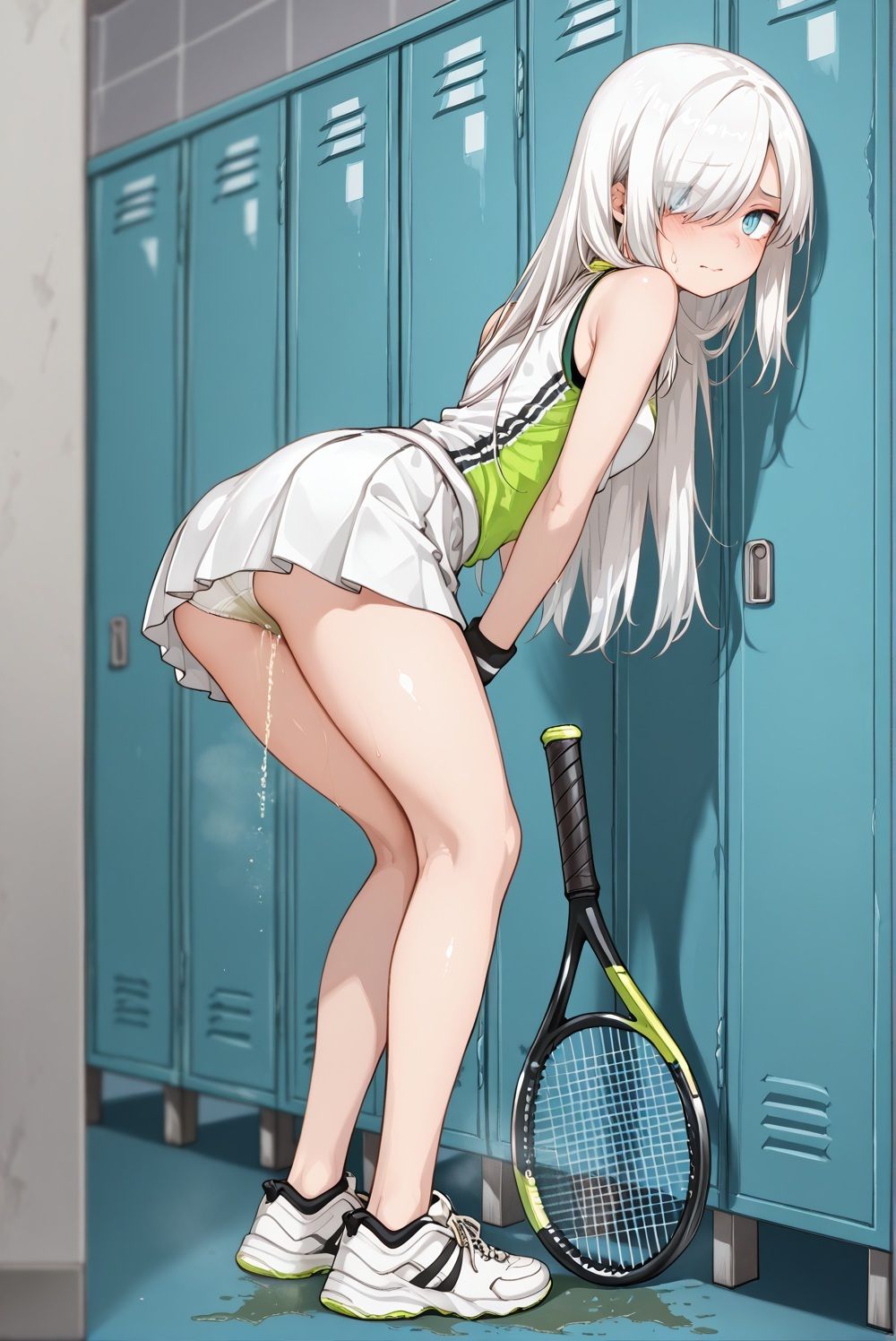 濡れゆくテニスコート - サンプル画像 2