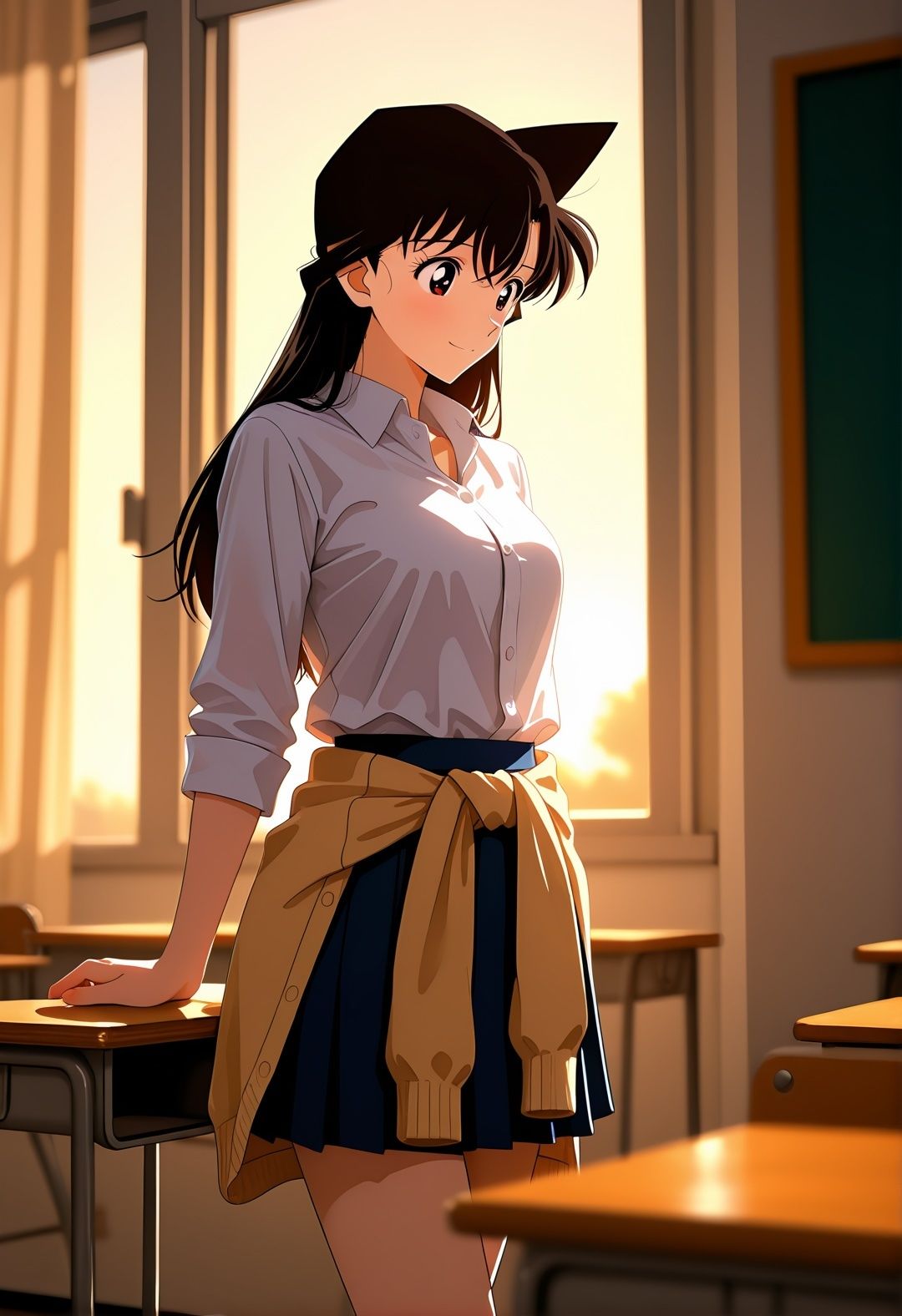 毛利〇の学校凌●〜帝〇〇校で制服・競泳水着・ブルマで連続絶頂！名探偵コ〇ンパロディ〜 - サンプル画像 1