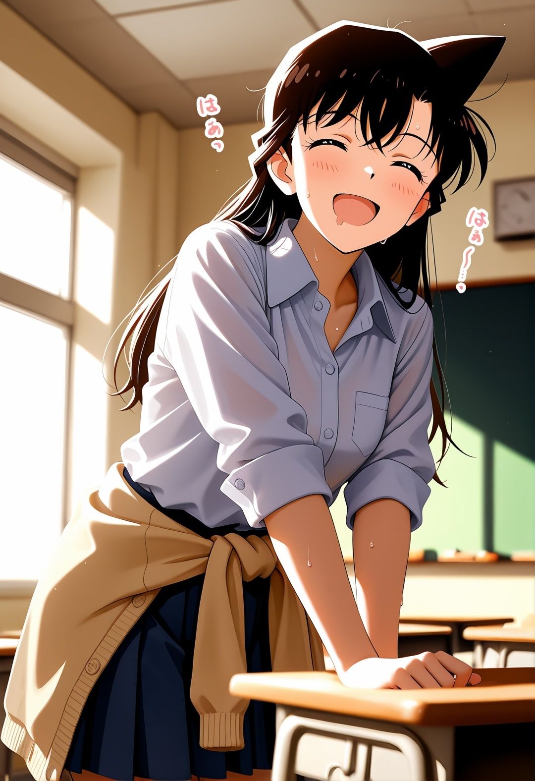 毛利〇の学校凌●〜帝〇〇校で制服・競泳水着・ブルマで連続絶頂！名探偵コ〇ンパロディ〜 - サンプル画像 4