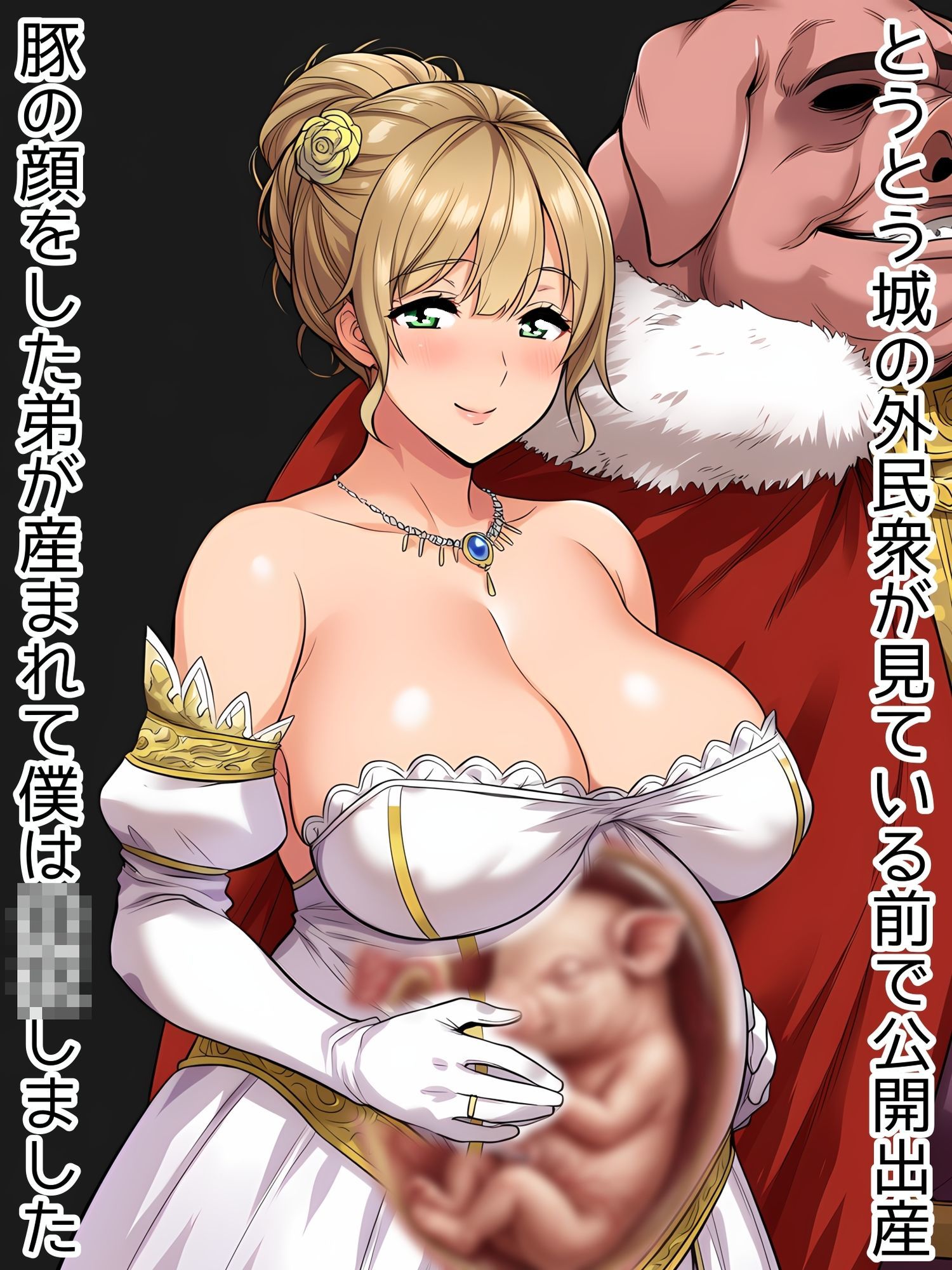 何が出るかな？托卵妊婦イラスト集（黒人虫型BOWゴブリン豚オークにボテ腹不倫NTR妊娠確定断面図）＆借金社長お母さん（変態スポンサー達に公開種付け＆出産ショー） - サンプル画像 7