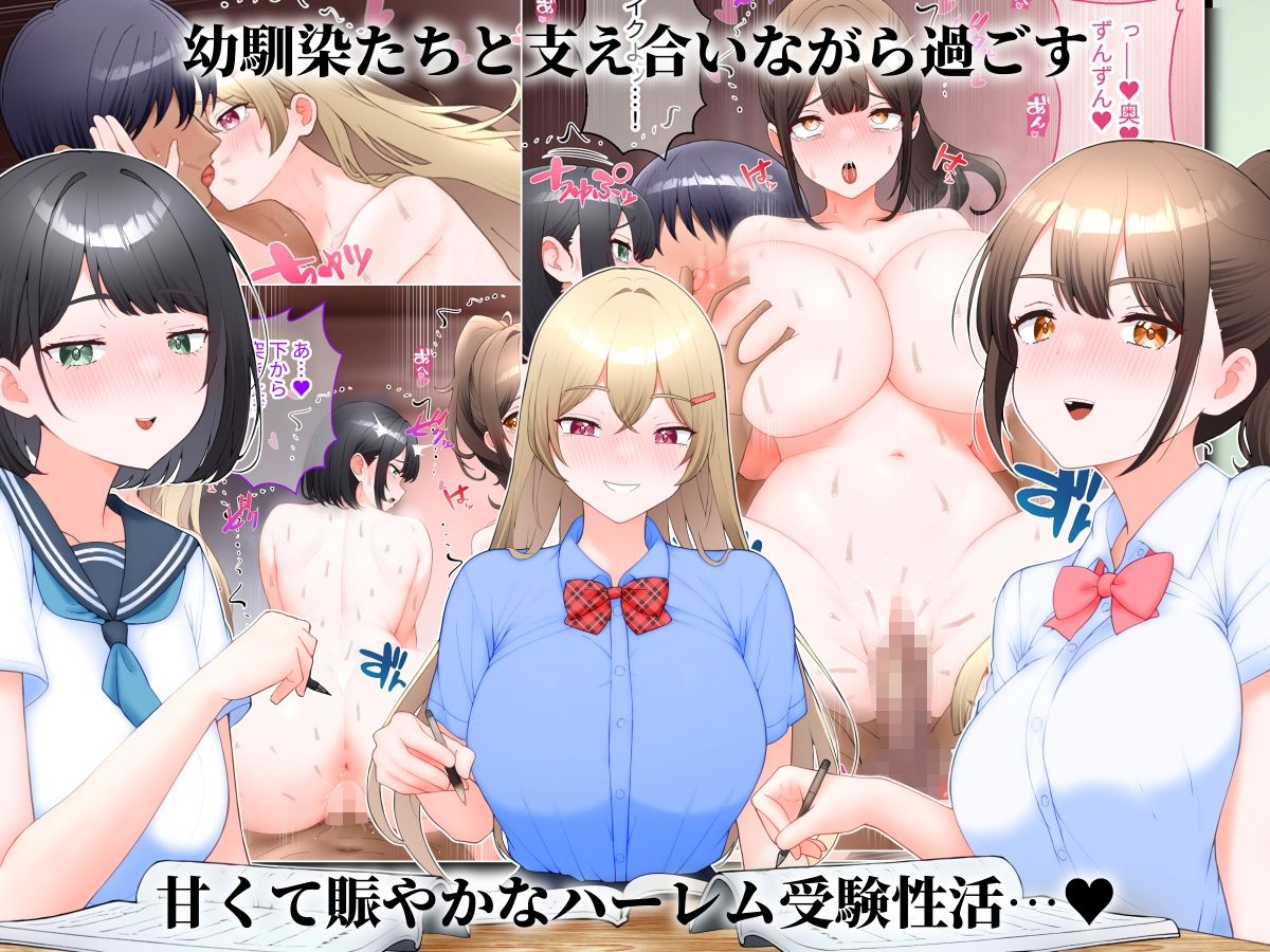 受験勉強してたら幼馴染ハーレムになった話。 - サンプル画像 5
