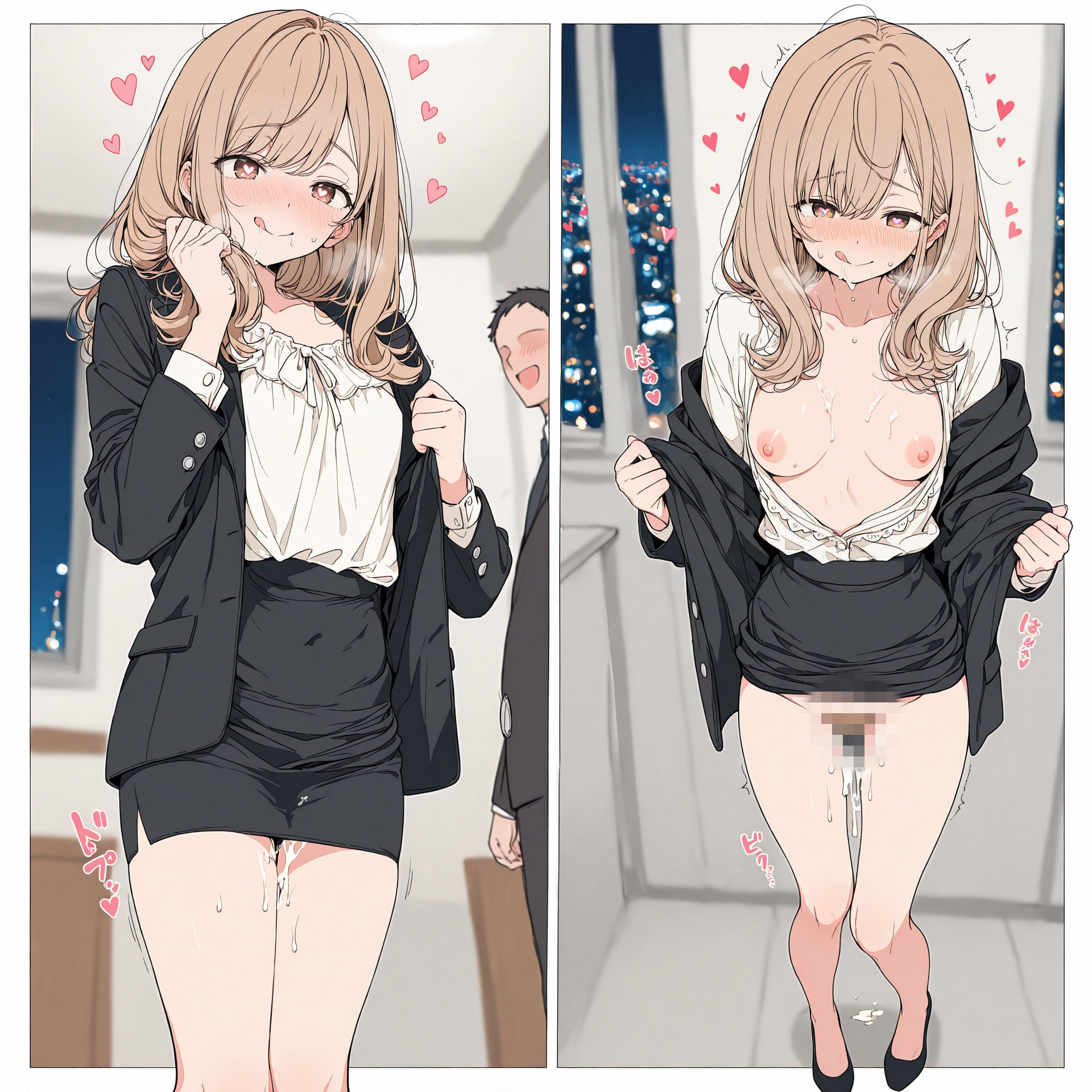 新卒OLと二人きりのオフィス…恥じらいながらも愛し合うイチャラブ生中出し！【2キャラ/全500P】 - サンプル画像 7