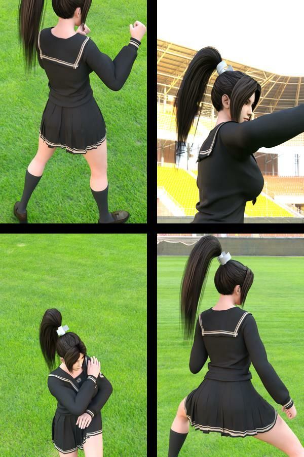 元祖格闘家ヒロインにしてバーチャルアイドル「不知火舞（しらぬいまい）」の女子学生風写真集:Seifuku_01 - サンプル画像 1