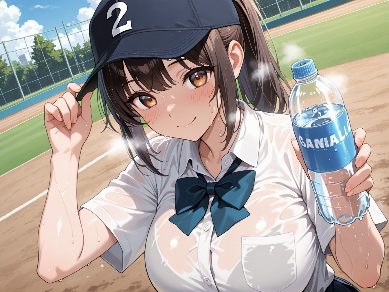 野球部マネージャーが試合に勝った御褒美に汗だく＆精液まみれ - サンプル画像 9
