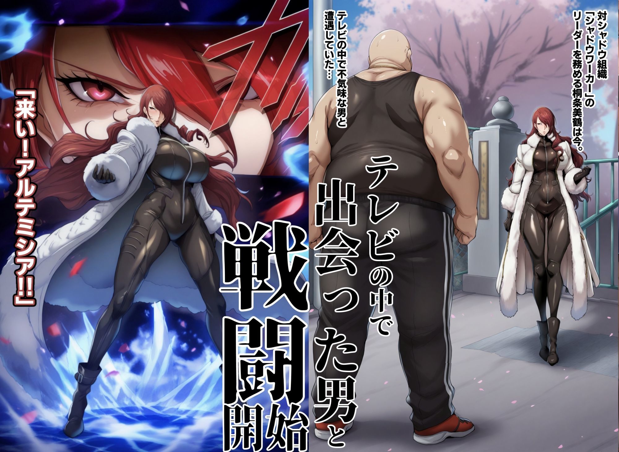 【P4U桐〇美鶴＆山〇風花】テレビの中で男に敗れて… - サンプル画像 1