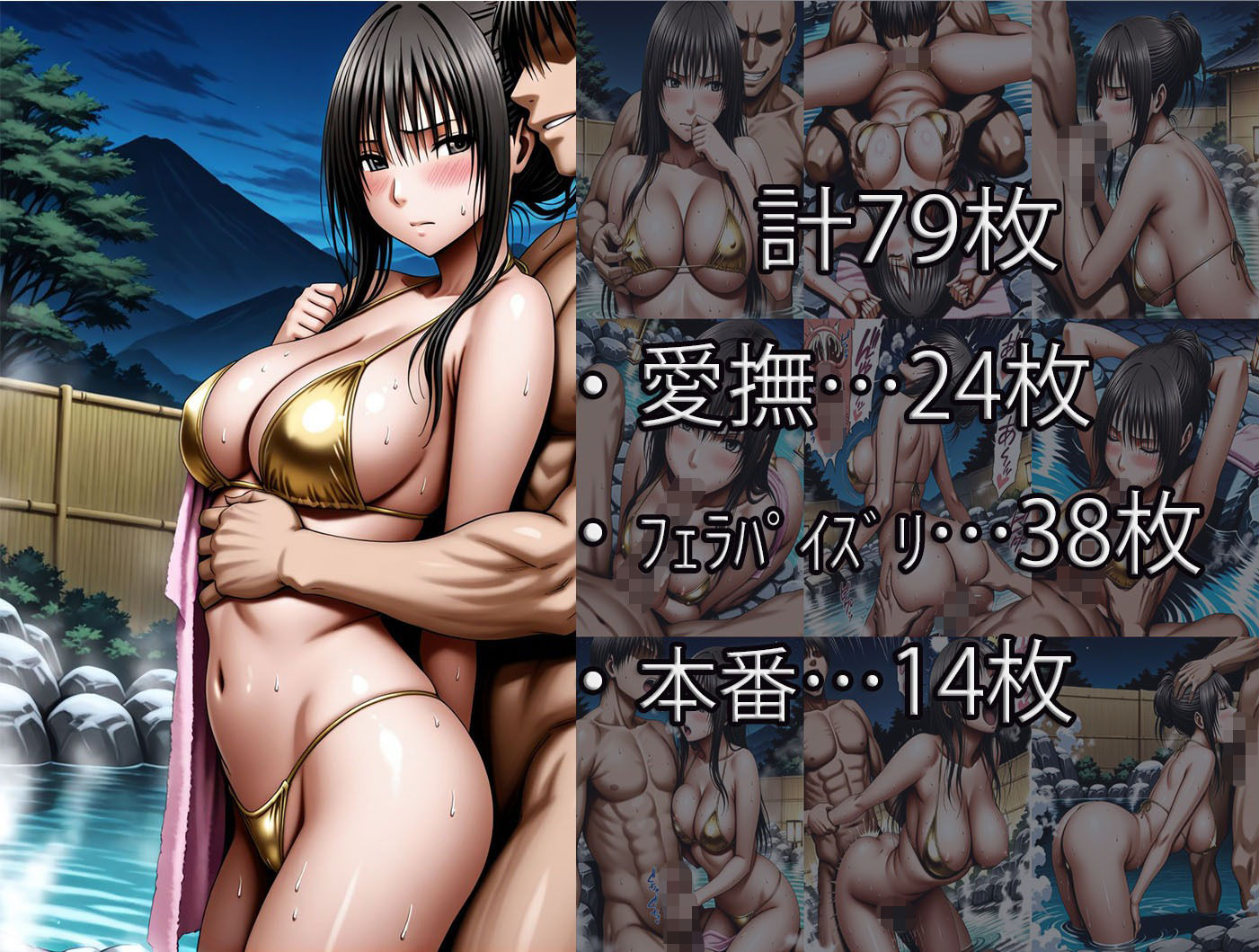 鈴〇彩花・持田〇ずさ・藤浦〇ナタ・南雲〇ゆき【金色ビキニ堕ち】 - サンプル画像 2