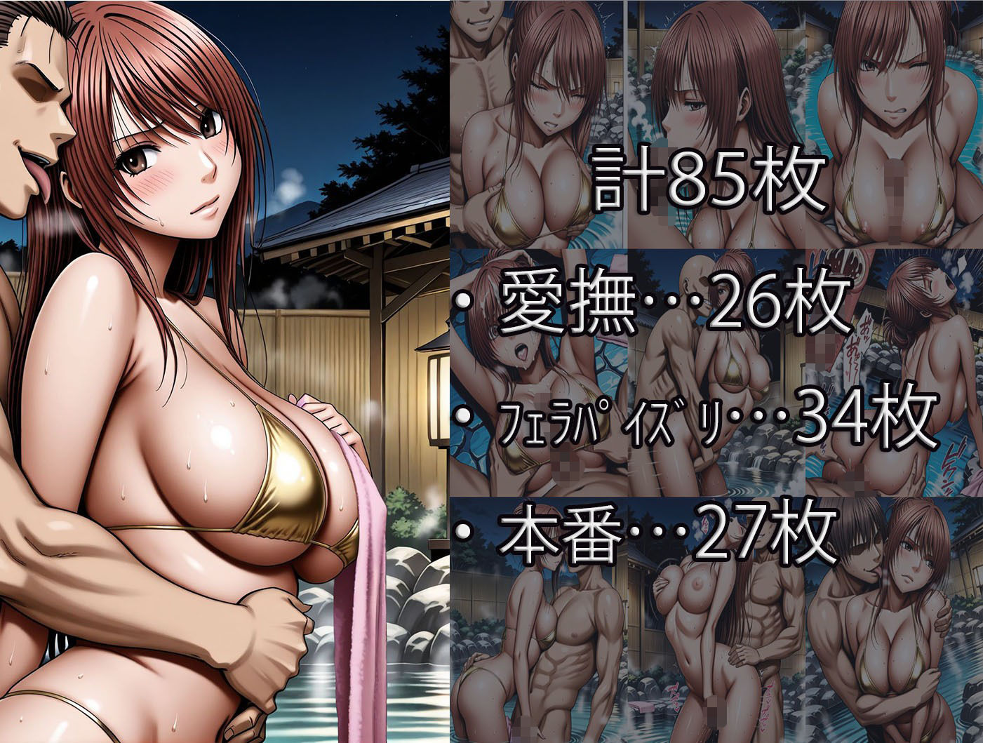 鈴〇彩花・持田〇ずさ・藤浦〇ナタ・南雲〇ゆき【金色ビキニ堕ち】 - サンプル画像 4
