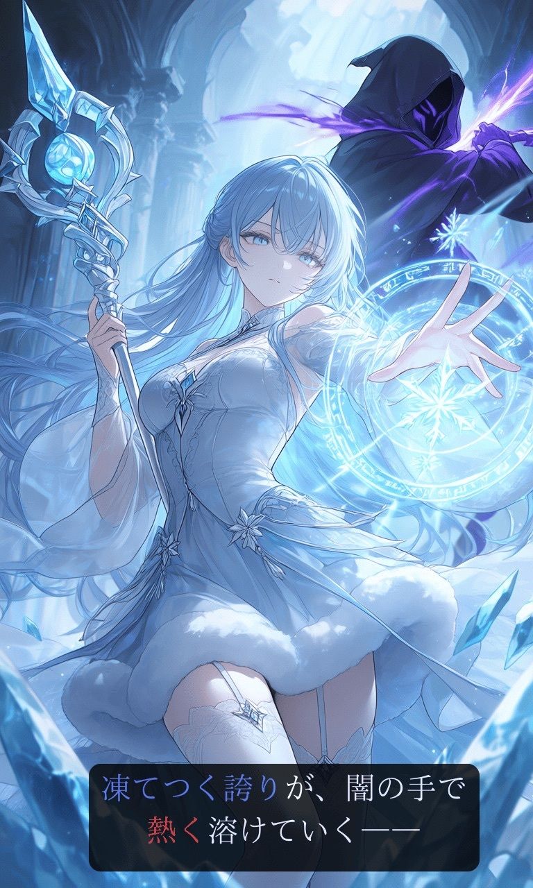 氷華の魔道士、呼吸を乱され気高き魂が快楽に支配される氷の聖域 闇の魔法編 - サンプル画像 2